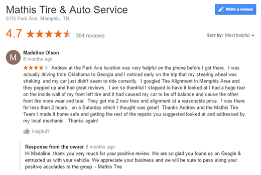 Positive Google review graphic
